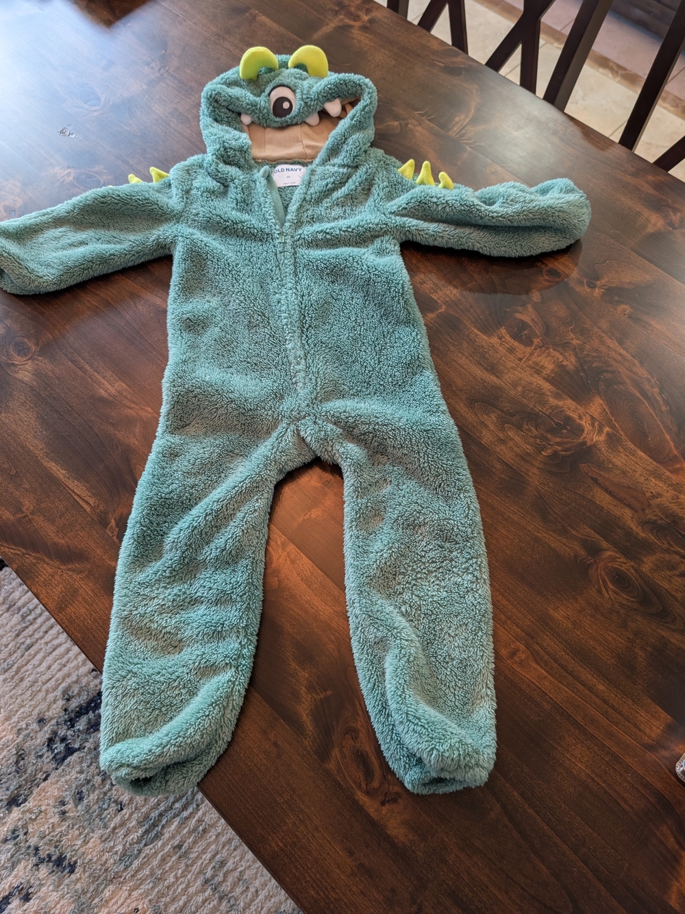 Old Navy Green One-eyed Monster One-Piece with Hood 5T